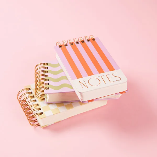 Twin Wire Notepad - Stripes