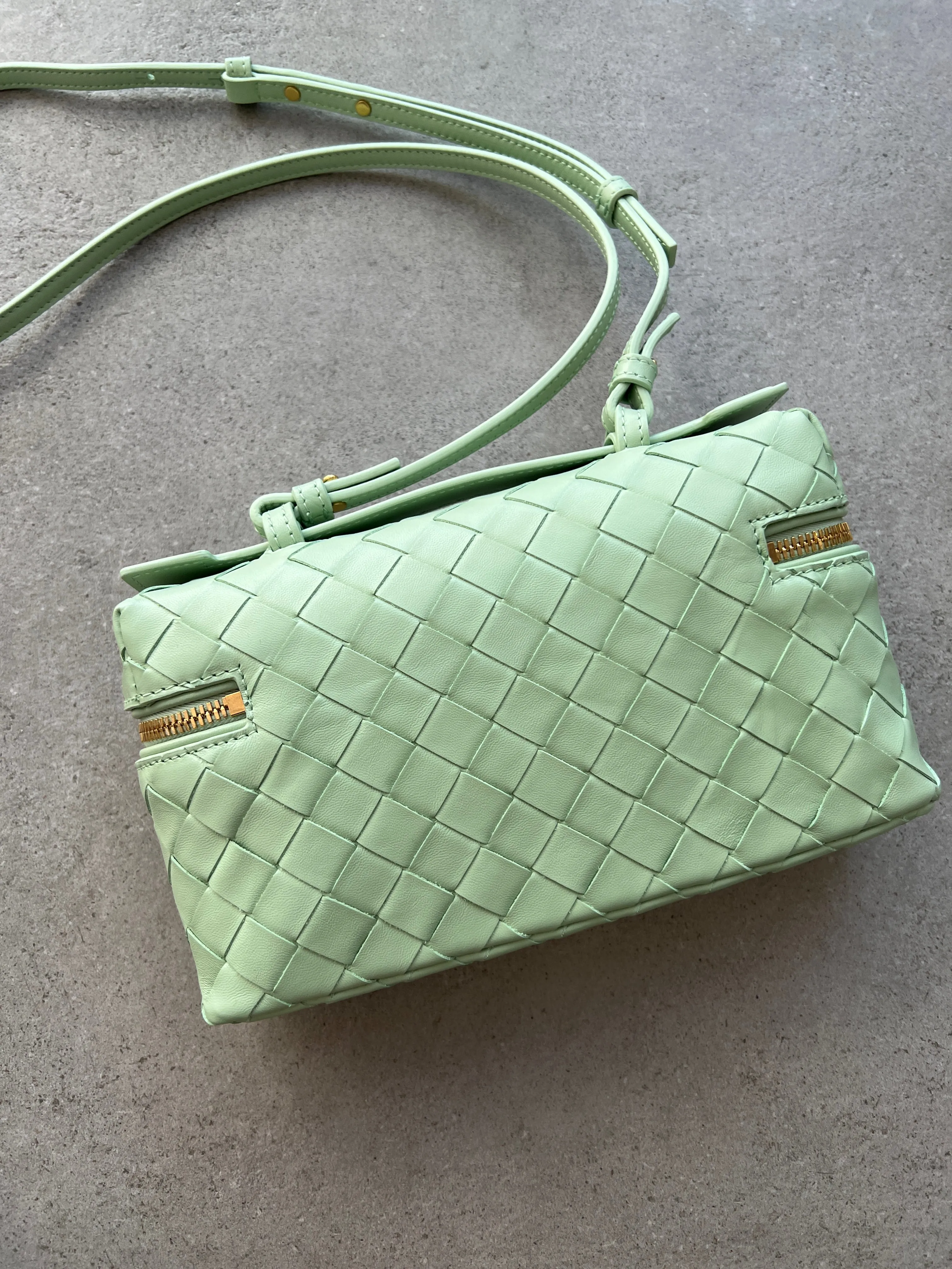 Vanity Top Handle Crossbody, Mint