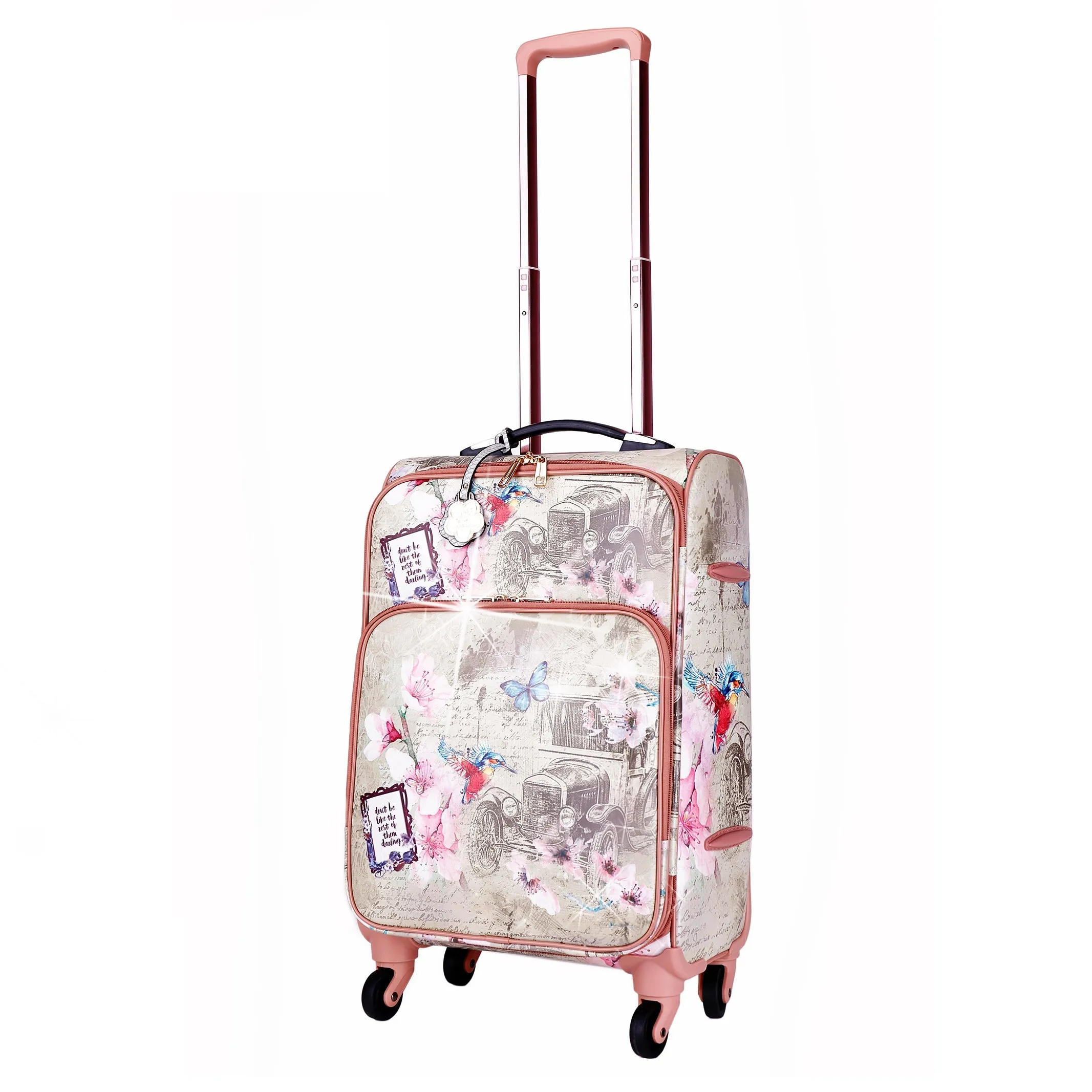 Vintage Darling Classic Travel Luggage for With Spinner