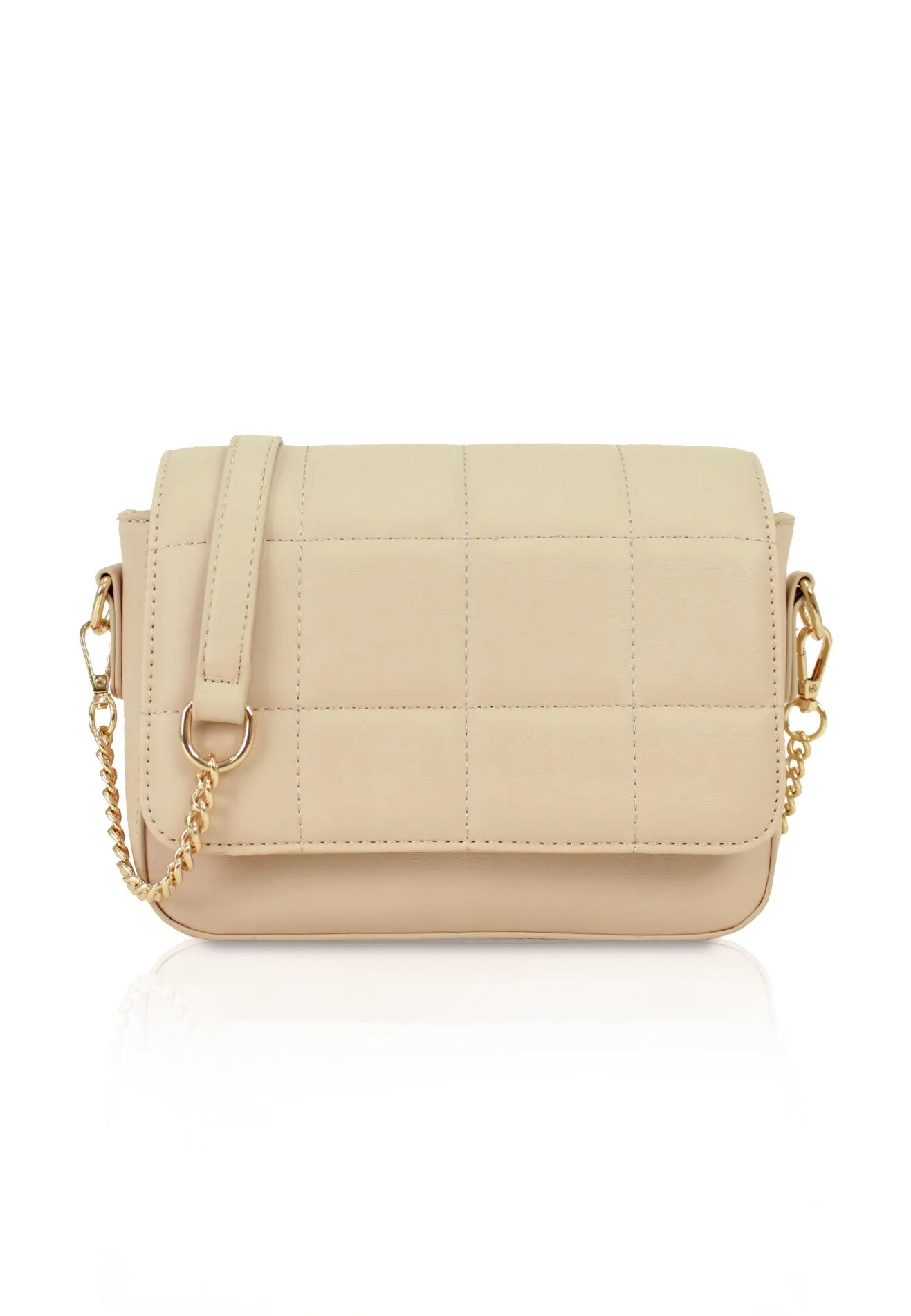 VOIR BELLE Puff Quilted Flap Crossbody Bag