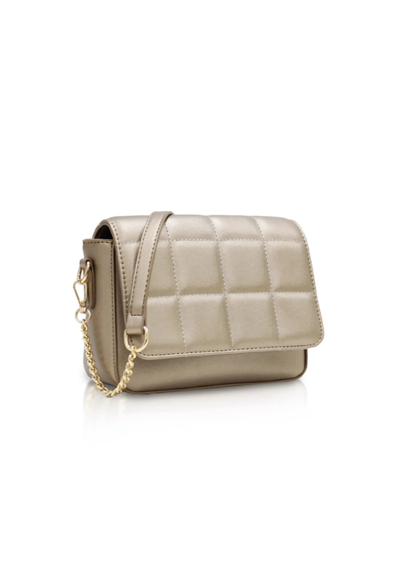 VOIR BELLE Puff Quilted Flap Crossbody Bag