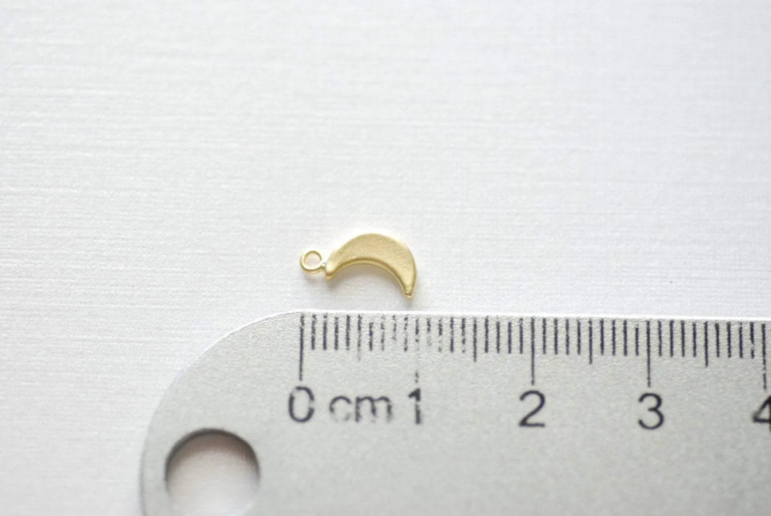 Wholesale Vermeil Gold Crescent Moon Charms, 18k gold over Sterling Silver, Vermeil Gold Half Moon, Matte moon, Vermeil Gold Charms